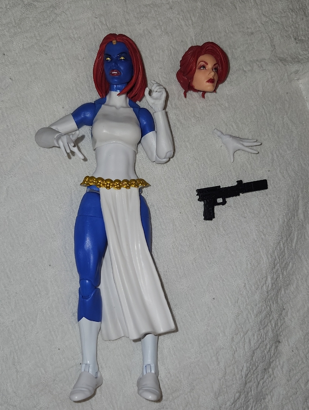 Marvel Mystique Action Figure - Blue, White, Red, Gold, Black